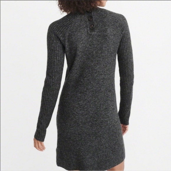 Abercrombie and Fitch Mock Neck Grey Sweater Dress Size XS - Picture 2 of 7